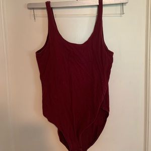 Body suit-maroon.